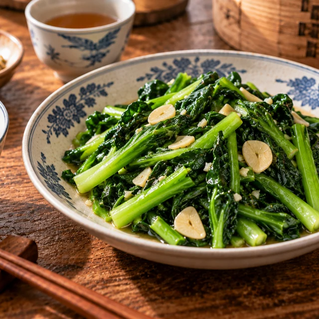 Garlic Stir-Fried Greens