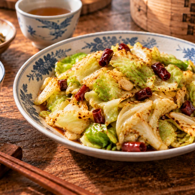 Hand-Torn Cabbage Stir-Fry