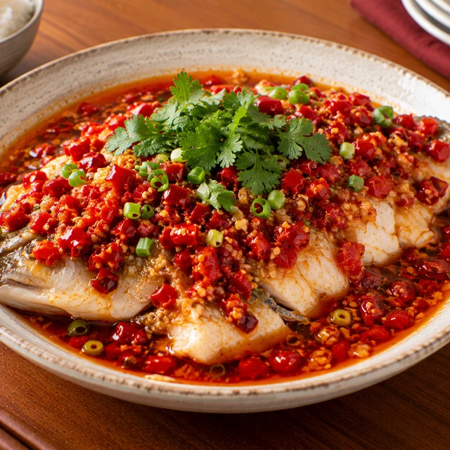 Steamed Fish with Chopped Chili