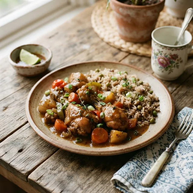 Dominican Brown Stew Chicken