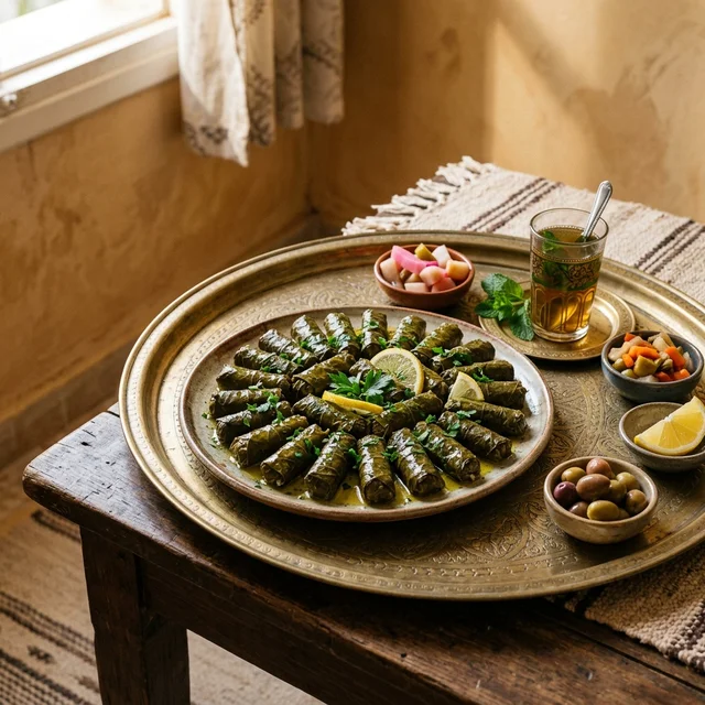 Mahshi (Stuffed Grape Leaves)