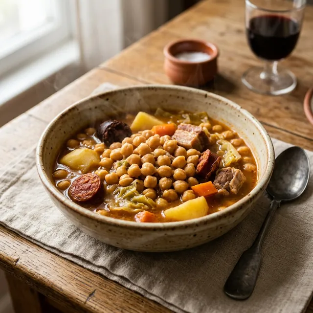 Cocido Madrileño (Madrid-Style Stew)