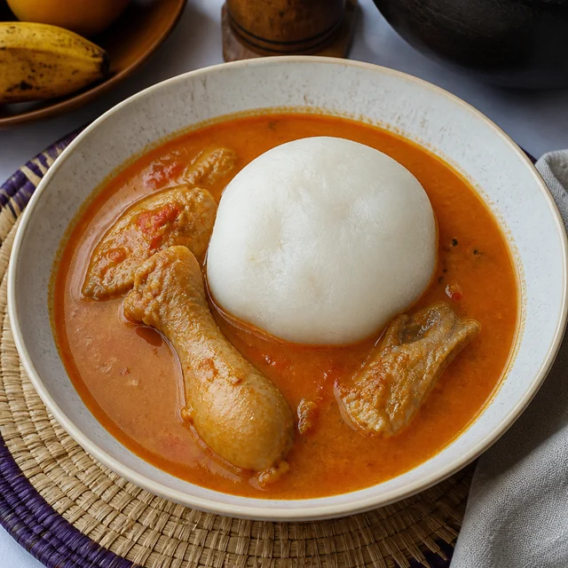 Fufu with Light Soup