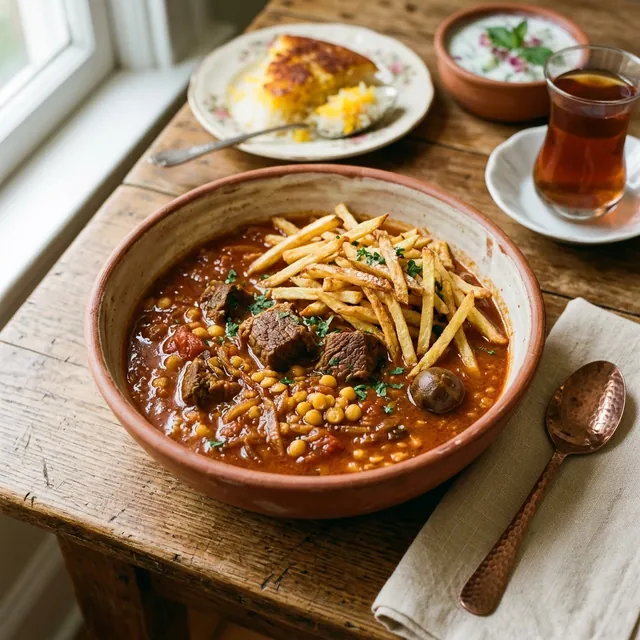 Khoresh Gheimeh (Split Pea & Beef Stew)