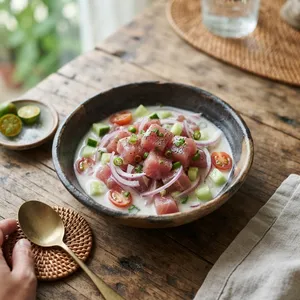 マーシャル風マグロのココナッツ・マリネ