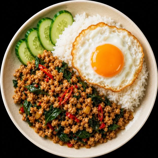 ガパオライス（鶏肉のバジル炒めご飯）
