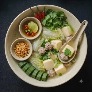 ゲーン・チュード・タオフー（豆腐と豚ひき肉の澄まし汁）