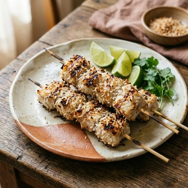魚のココナッツ串焼き