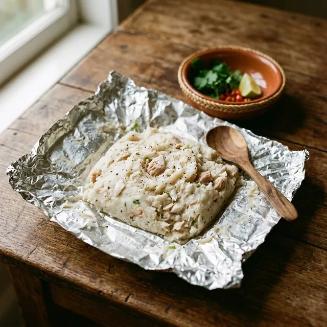 Ikore (Wrapped Steamed Taro & Fish)