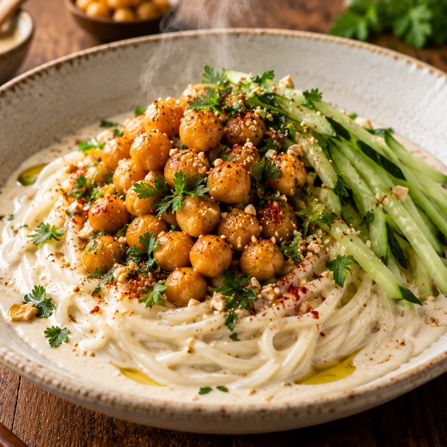 Cold Tahini Yogurt Noodles