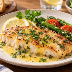 レモンバターの白身魚ソテー