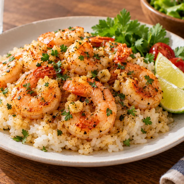 Garlic Butter Shrimp Rice