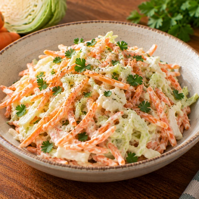 Carrot and Cabbage Yogurt Salad