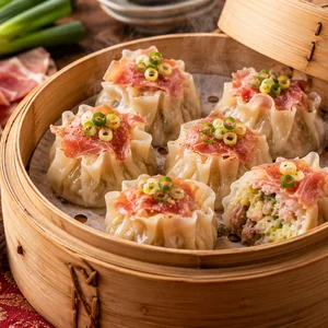 生ハムと長ねぎの焼売