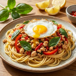 ガパオパスタ