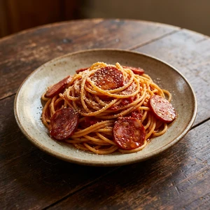 チョリソトマトパスタ