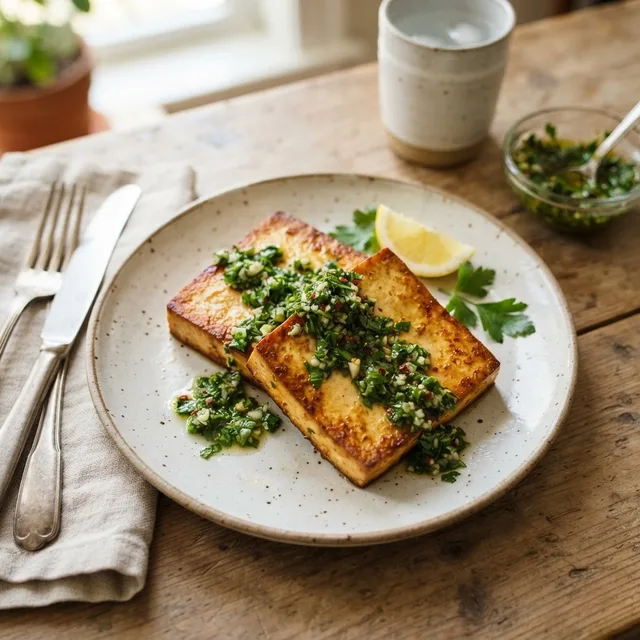 Tofu Steak with Chimichurri