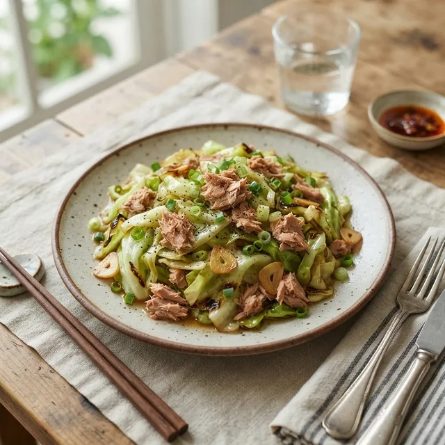 Tuna Cabbage Fish Sauce Stir-Fry