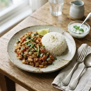 ツナ缶のキーマカレー