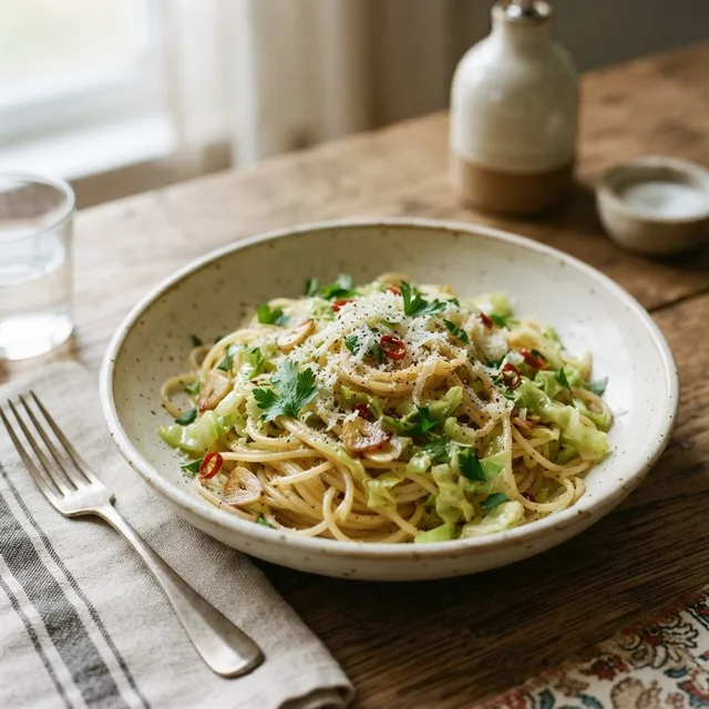 Cabbage Peperoncino with Fish Sauce