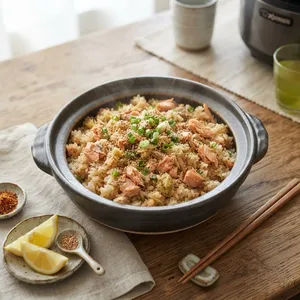 鮭のナンプラーレモン炊き込みご飯