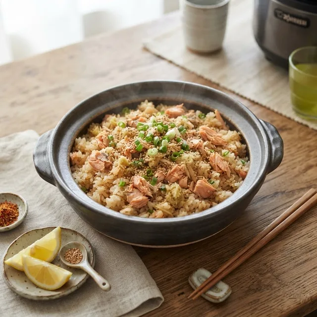 Salmon Fish Sauce Lemon Rice