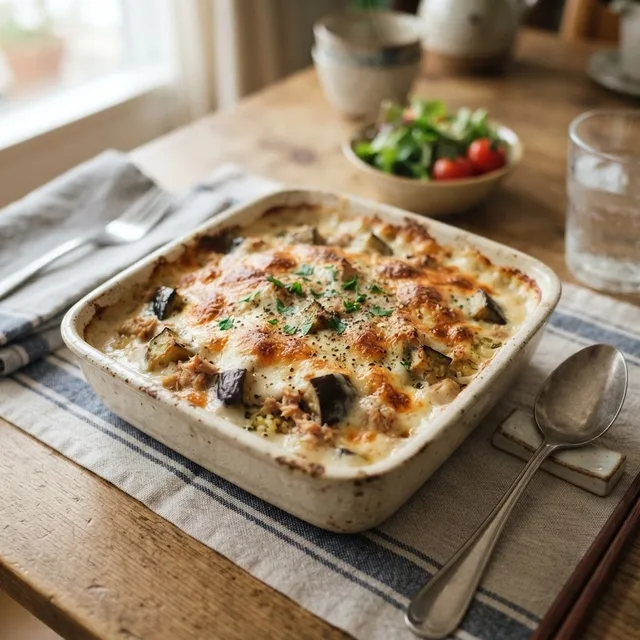 Tuna Eggplant Miso Doria