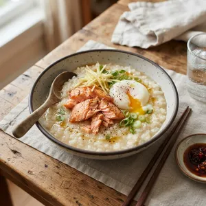 鮭としょうがのタイ風おかゆ