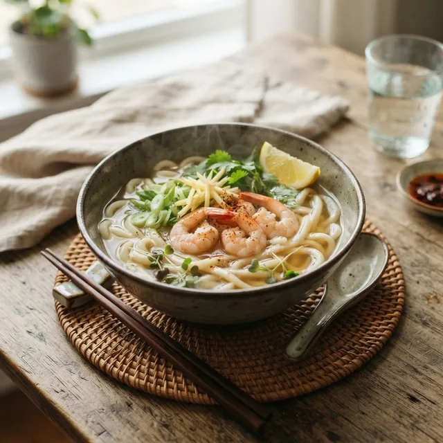 Pho-Style Shrimp Udon