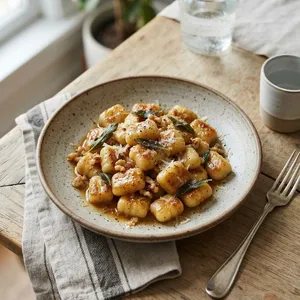 じゃがいもニョッキの味噌バターソース