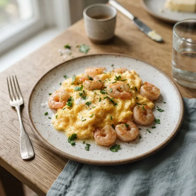 Fluffy Shrimp and Egg with Fish Sauce