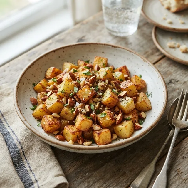 Garlic Potatoes with Almonds