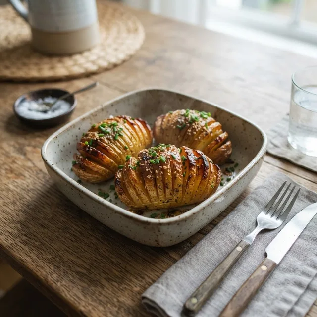 ハッセルバックポテトの味噌バター
