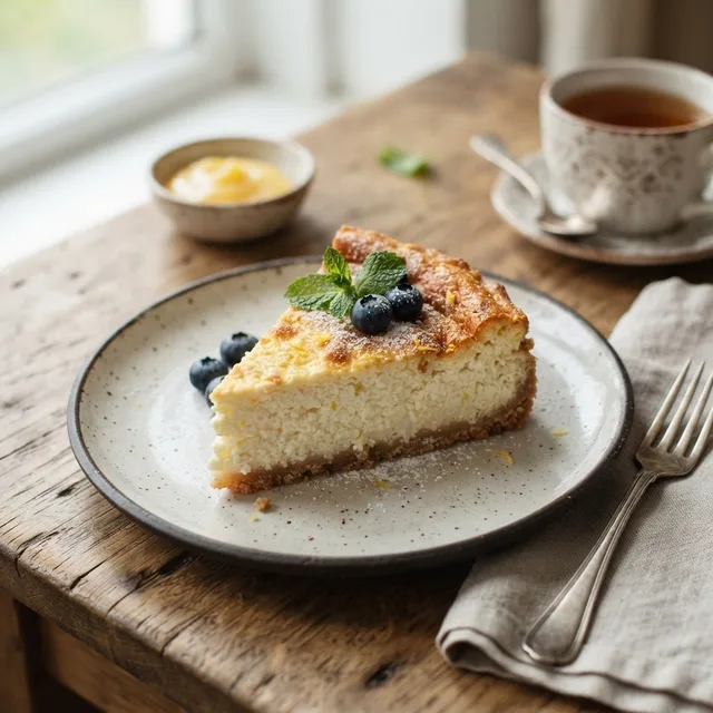 Lemon Cottage Cheese Yogurt Baked Cake